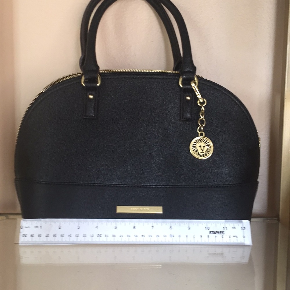 Anne Klein Black Zipper Satchel